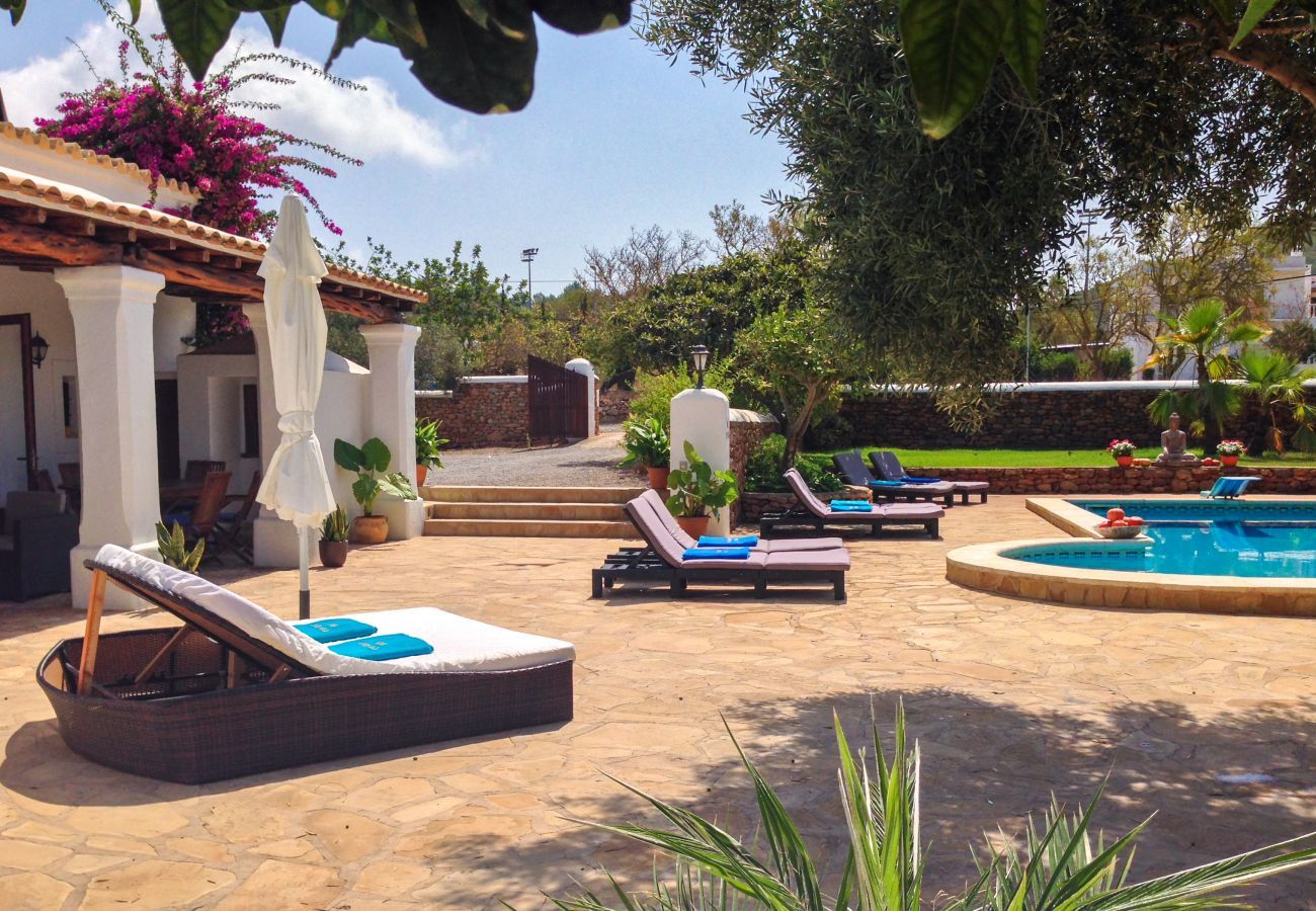 Piscine privée et terrasse Las Dalias à Ibiza